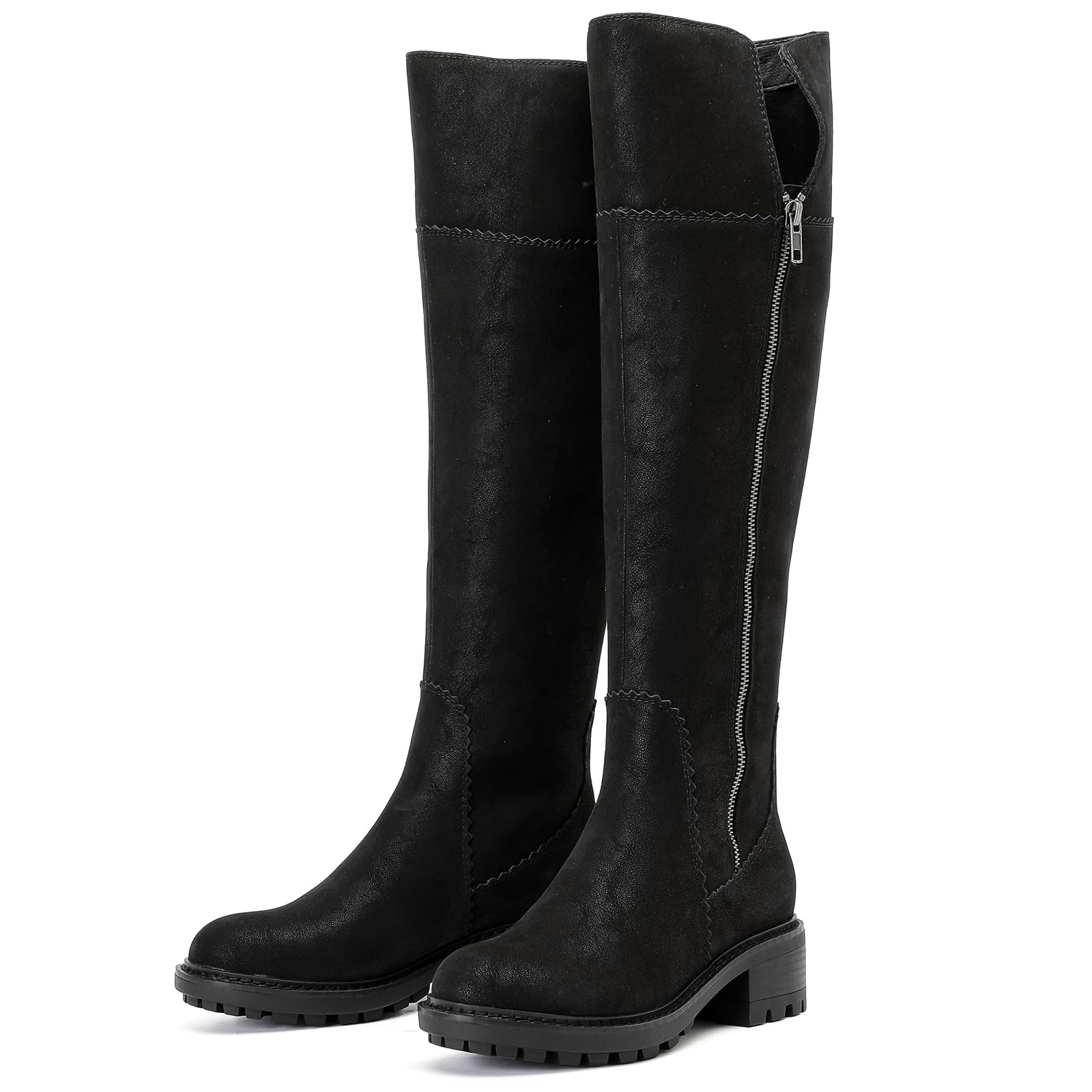 Women's Knee High Boots Stylish Comfort Round Toe Tall Riding Combat Boot Classic Fashion Fall Winter Boots for Women.